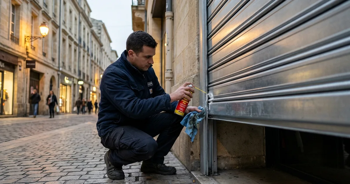 Graissage d’un Rideau Métallique à Bordeaux : Techniques et Produits 2026