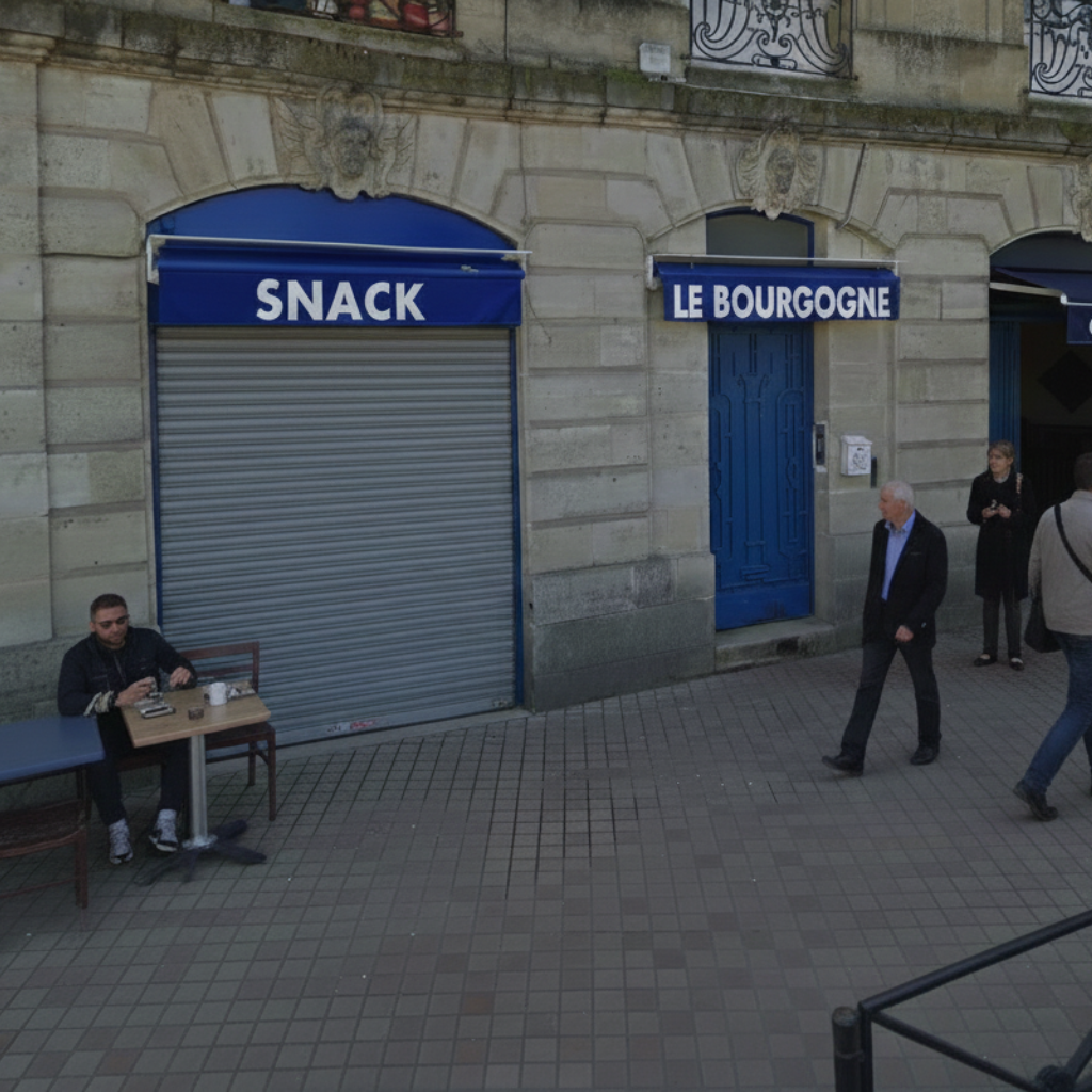 Installation rideau métallique Snack Bordeaux